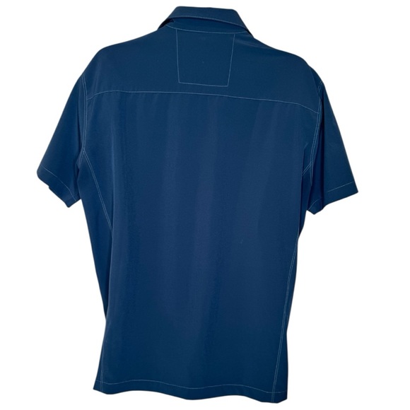 Kuhl Men’s Renegade Button-Up Shirt L Shirt Sleeve UPF30 Blue - Picture 2 of 8